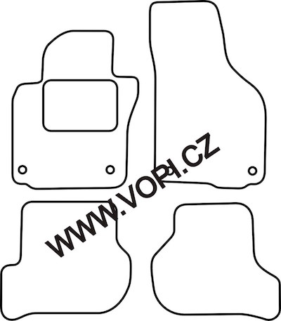 Textil-Autoteppiche Škoda Octavia II 06/2004 - 12/2007 Colorfit (4306)